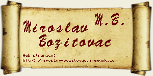 Miroslav Bozitovac vizit kartica